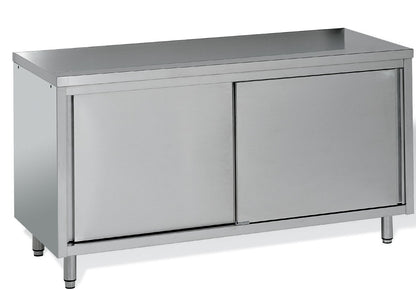 Meuble de rangement inox profondeur 700 mm - Longueur 2000 mm - Central simple face - MR20T