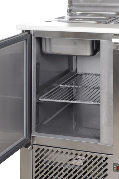 Mini saladette positive +4/+10°C - 2 portes - Prof. 700 mm - Nosem