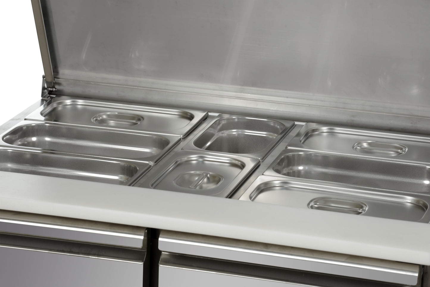 Mini saladette positive +4/+10°C - 2 portes - Prof. 700 mm - Nosem