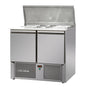 Mini saladette positive +4/+10°C - 2 portes - Prof. 700 mm - Nosem