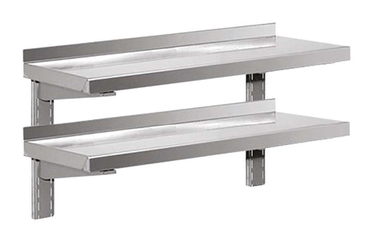 ÉTAGÈRE MURALE DOUBLE - PROF. 400 MM - LONG. 900 MM