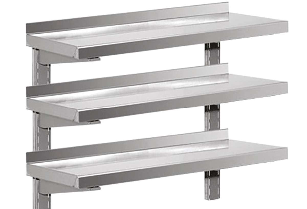ÉTAGÈRE MURALE TRIPLE - PROF. 400 MM - LONG. 900 MM