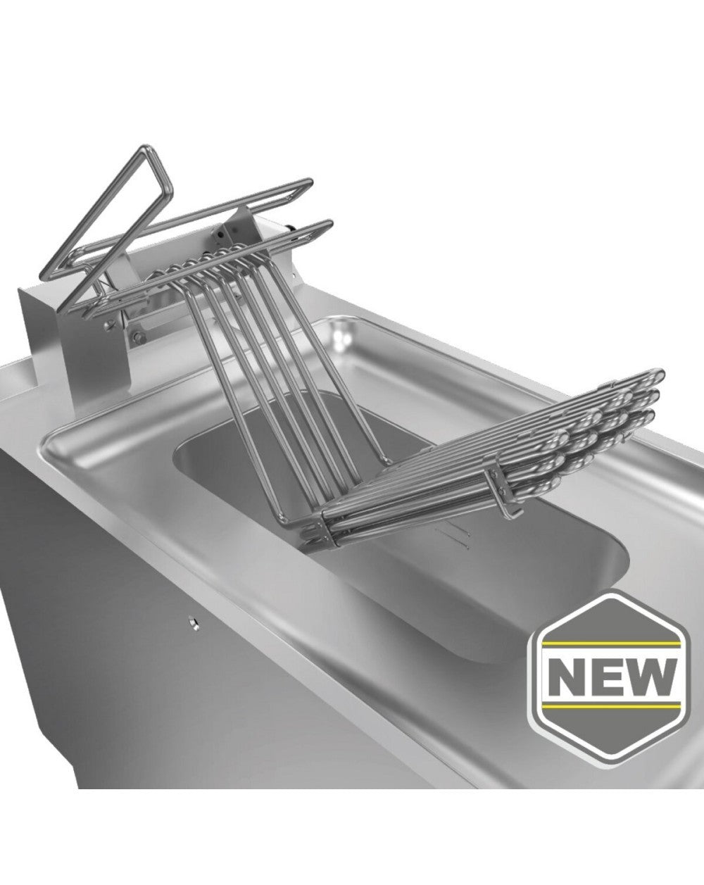 Monobloc friteuse gaz - 23 L - Largeur 400 mm - Gamme QUEEN 900 - 90QFRIG423 - Baron