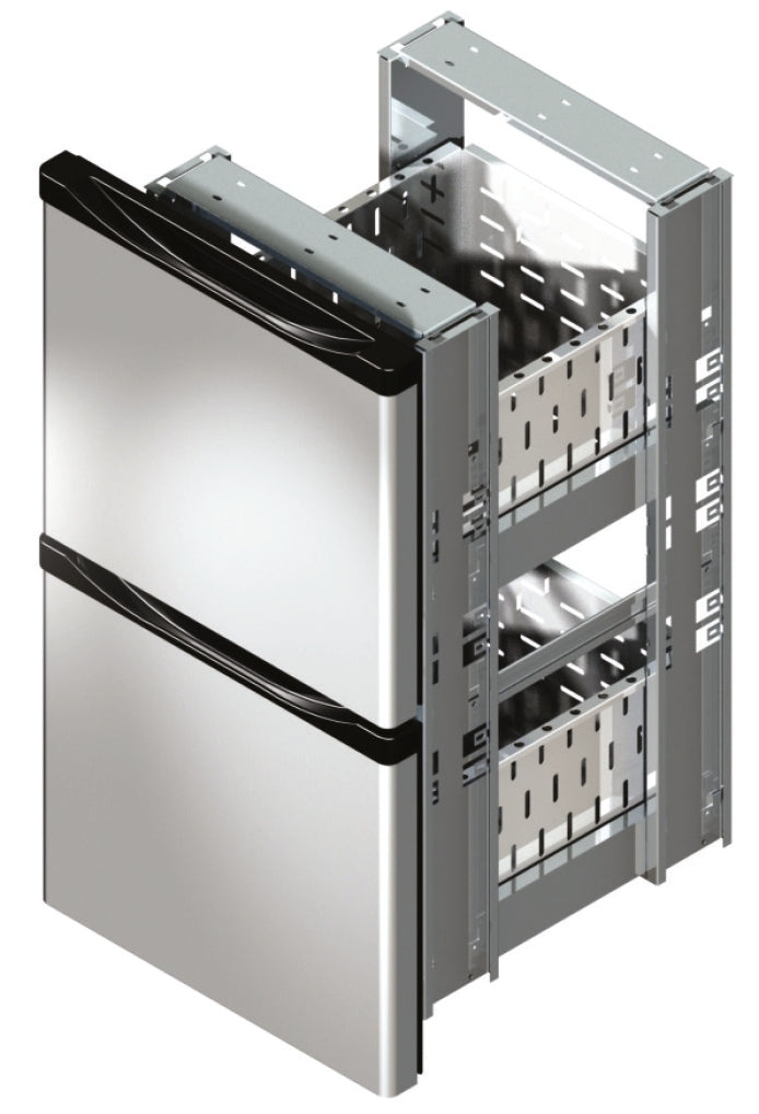 KIT TIROIRS INOX - 2 X GN 1/2