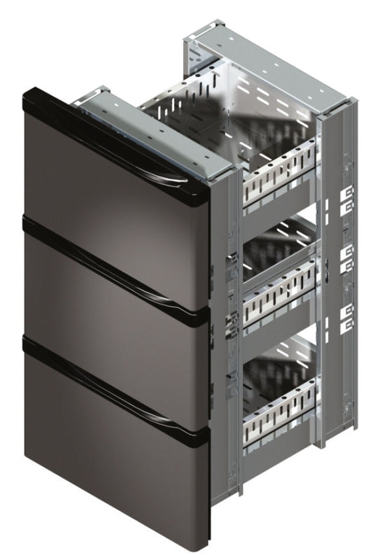 KIT TIROIRS SKINPLATE NOIR - 3 X GN 1/3