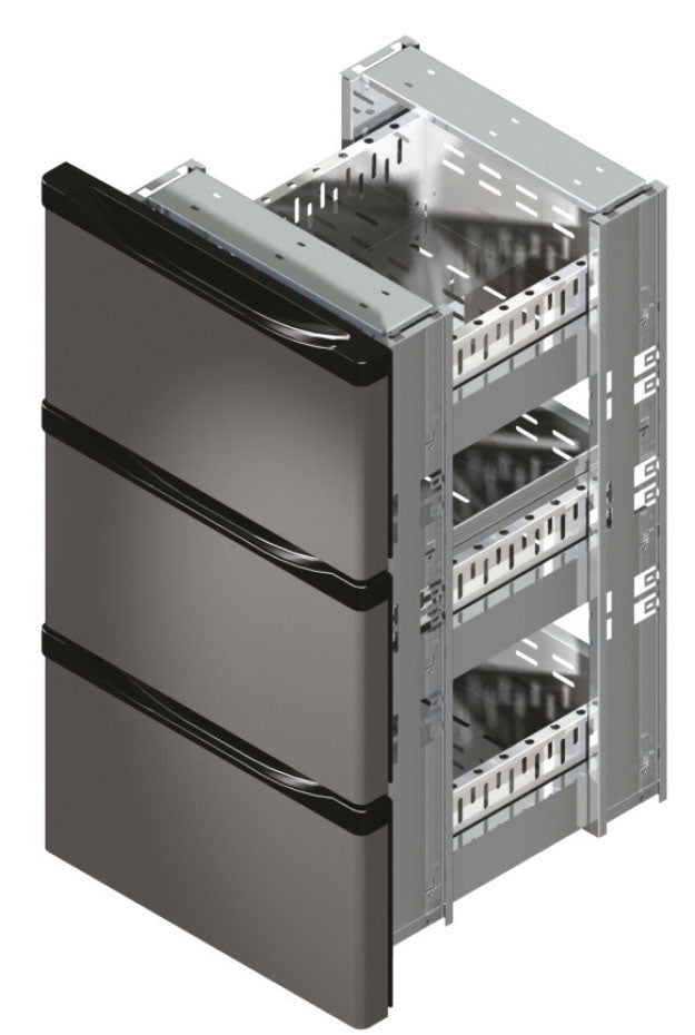 KIT TIROIRS SKINPLATE NOIR - 3 X GN 1/3