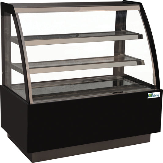 VITRINE PÂTISSERIE - VITRAGE BOMBÉ - 2 ÉTAGÈRES - 395 L
