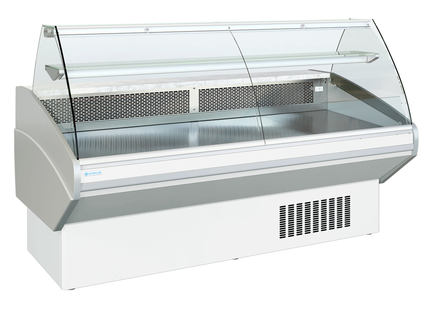 COMPTOIR D'EXPOSITION - VITRAGE BOMBÉ - PROF 1054 MM - FROID STATIQUE