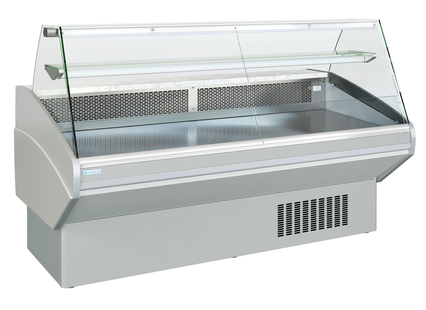 COMPTOIR D'EXPOSITION - VITRAGE DROIT - PROF 1054 MM - FROID STATIQUE