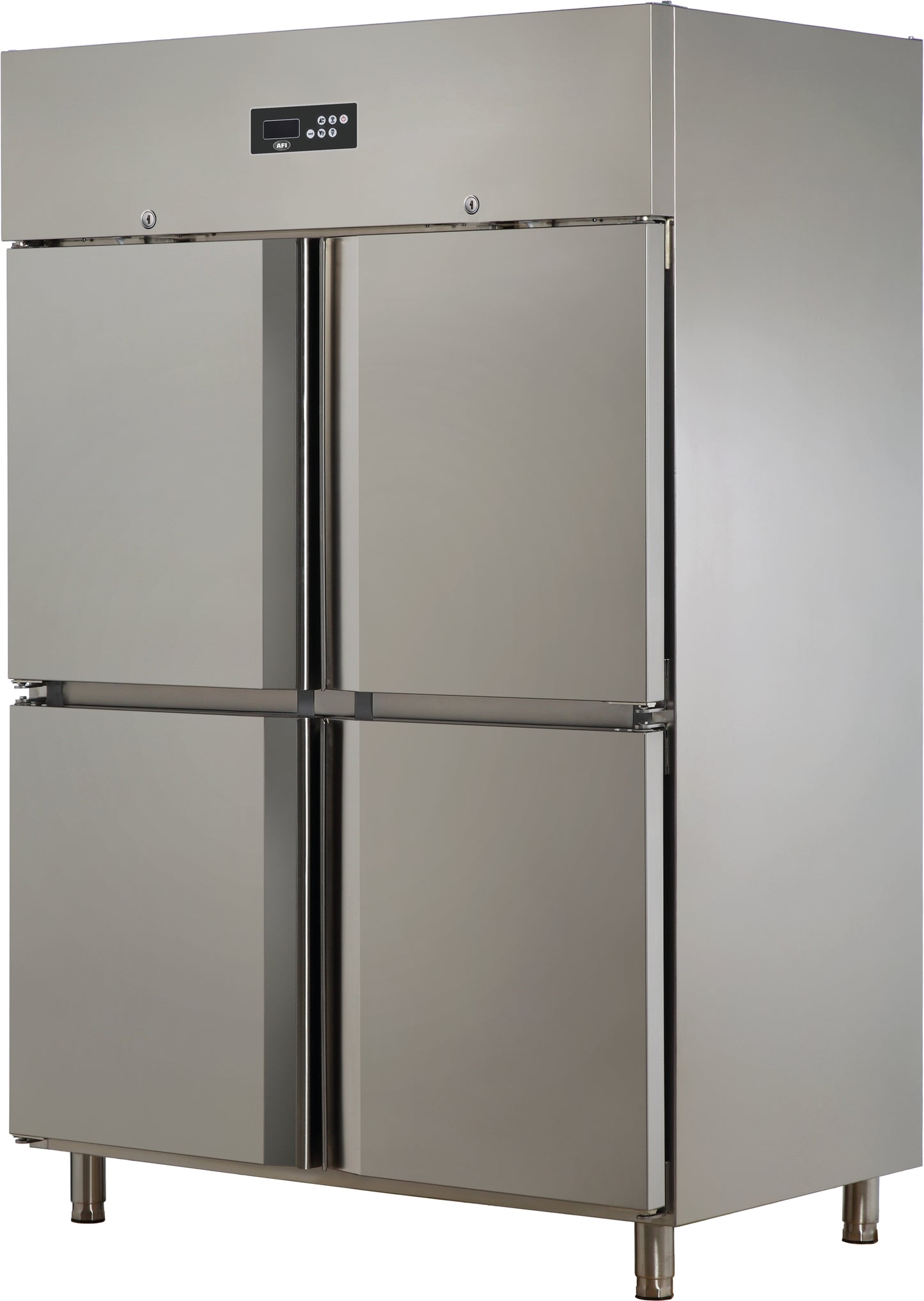 ARMOIRE RÉFRIGÉRÉE EMBOUTIE GN 2/1 - NÉGATIVE - 4 DEMI-PORTES PLEINES