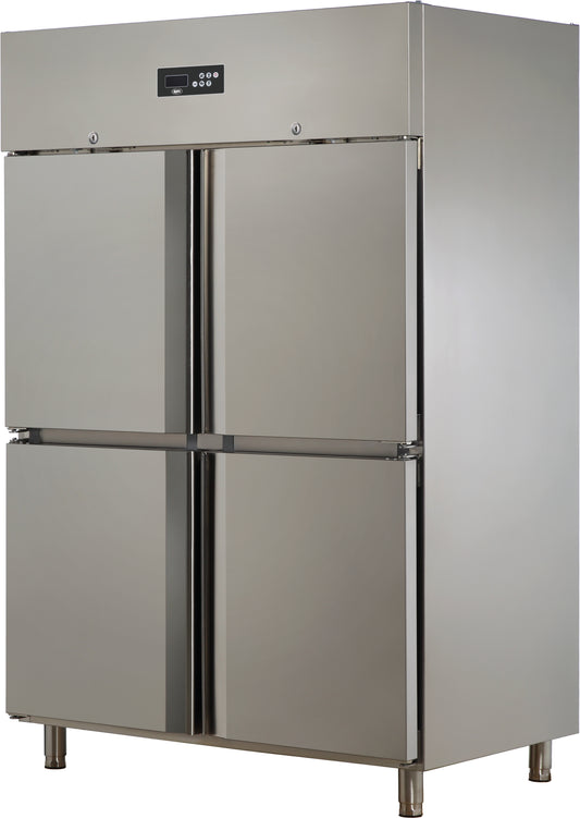 ARMOIRE RÉFRIGÉRÉE EMBOUTIE GN 2/1 - NÉGATIVE - 4 DEMI-PORTES PLEINES