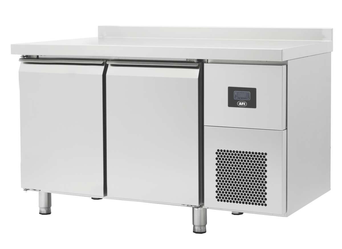 TABLE RÉFRIGÉRÉE NÉGATIVE GN 1/1 - PROF 700 - AVEC DOSSERET - 2 PORTES