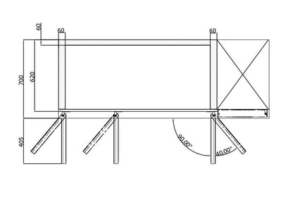 TABLE RÉFRIGÉRÉE POSITIVE GN 1/1 - PROF 700 - SANS DOSSERET - 3 PORTES