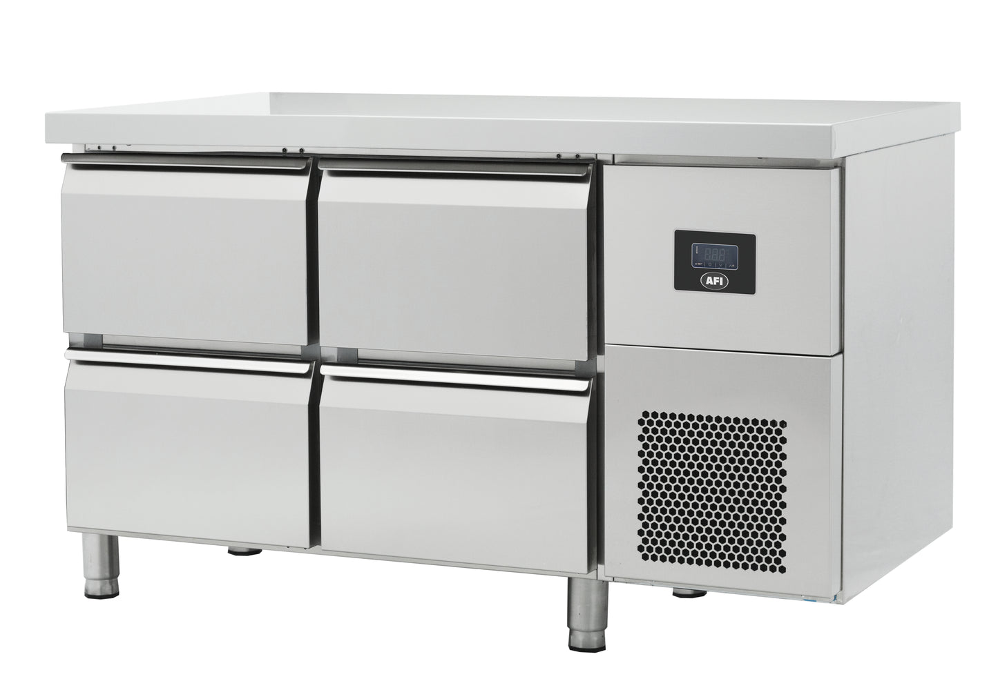 TABLE RÉFRIGÉRÉE NÉGATIVE GN 1/1 - PROF 700 - SANS DOSSERET - 4 TIROIRS