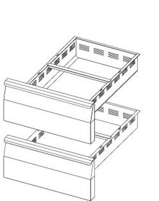 KIT TIROIRS - 2 X GN 1/3