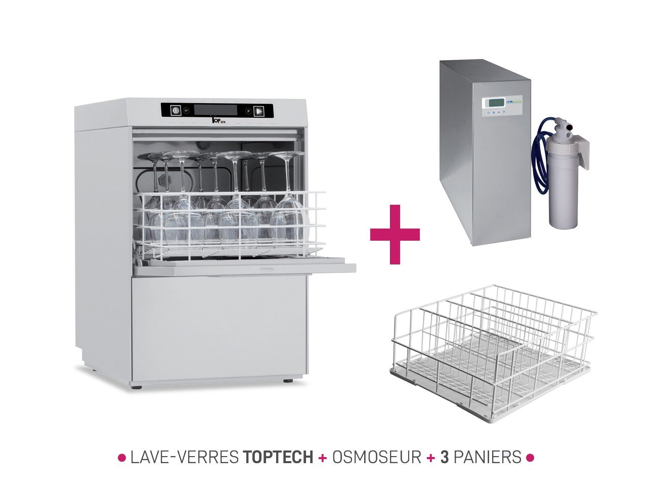 PACK TOUT EN 1 - Lave-verres 400 X 400 avec osmoseur - TOPTECH420 - COLGED