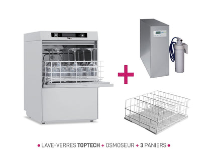 PACK TOUT EN 1 - Lave-verres 400 X 400 avec osmoseur - TOPTECH420 - COLGED