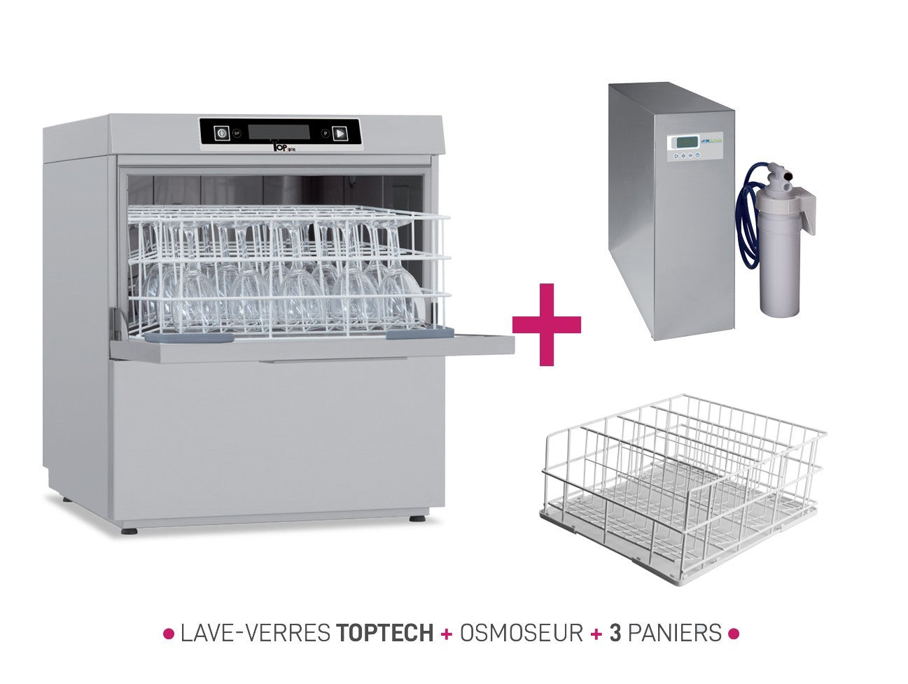 PACK TOUT EN 1 - Lave-verres 500 X 500 avec osmoseur - TOPTECH520 - COLGED