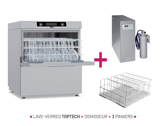 PACK TOUT EN 1 - Lave-verres 500 X 500 avec osmoseur - TOPTECH520 - COLGED