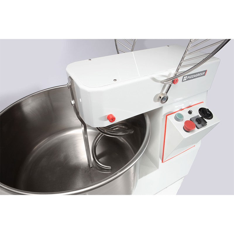 Pétrin à  vitesse variable - Tête et cuve amovibles - 38 kg - Gamme pétrins - IR42VS - Pizza Group