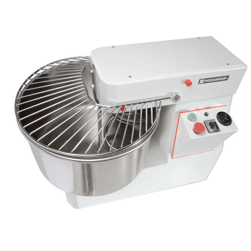 Pétrin à  vitesse variable - Tête et cuve amovibles - 38 kg - Gamme pétrins - IR42VS - Pizza Group
