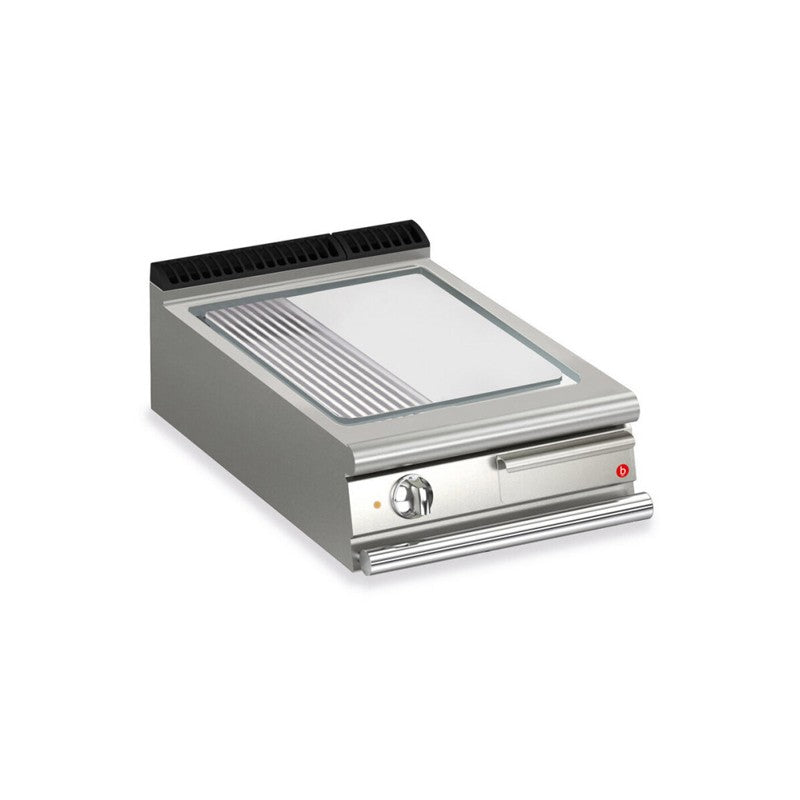 Plancha électrique - Plaque AISI 430 - 1/3 Rainurée - Largeur 600 mm - Gamme QUEEN 900 - 90QSFTE623 - Baron