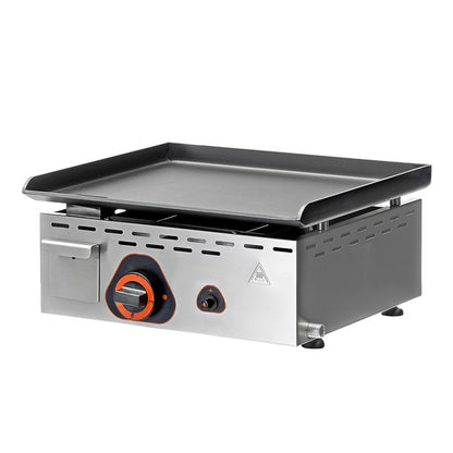 Plaque à snacker acier - Plaque inf. lisse - Gaz - Série ECO - L 460 mm - ECO45