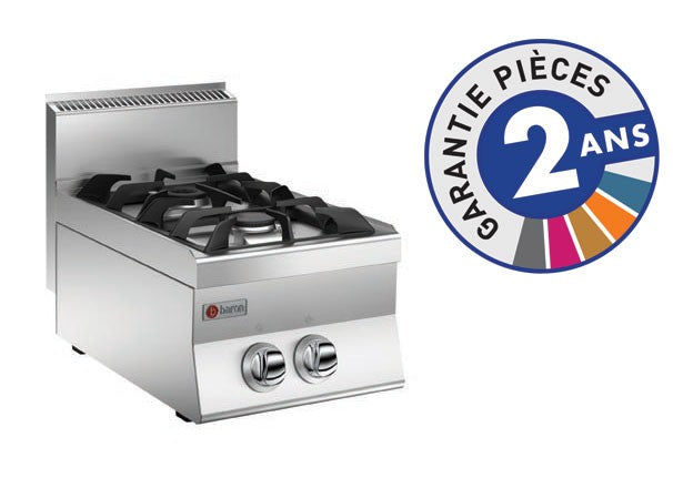 Plaque de cuisson - Top 2 feux vifs gaz - Gamme 650 - Baron