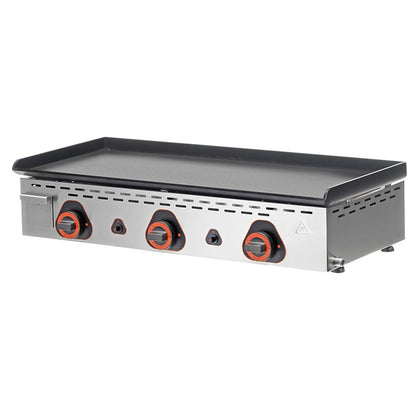 Plaque inf. lisse à snacker acier - Gaz - Série ECO - L 910 mm - ECO90