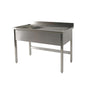 Plonge inox 1 bac - Egouttoir à droite - L 1400 x P 700 mm - Piètement simple - PG1416DT