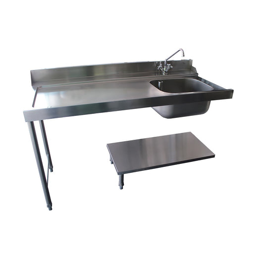Plonge inox pour lave-vaisselle - Profondeur 715 mm - Longueur 1600 mm - TLV16DCTVO