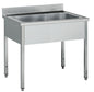 Plonge pâtissière inox - 1 bac - Profondeur 700 mm - Longueur 1000 mm - Sans étagère - PGGN10T