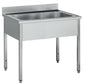 Plonge pâtissière inox - 1 bac - Profondeur 700 mm - Longueur 1400 mm - Sans étagère - PGGN14T