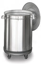 Poubelle inox sur roulettes - POUBRL