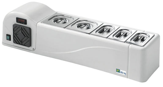 SALADETTE RÉFRIGÉRÉE À POSER - 4 BACS GN 1/6 PROF 100 MM- NANO