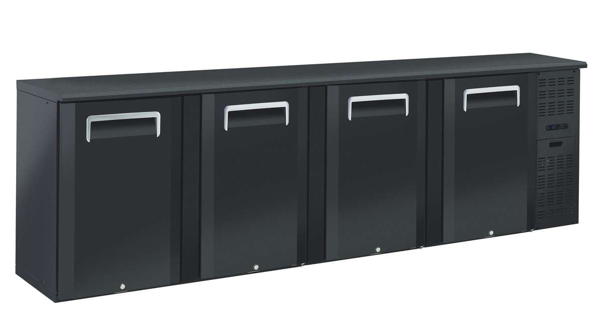 Arrière-bar réfrigéré 4 portes pleines