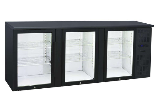Arrière-bar réfrigéré 3 portes vitrées