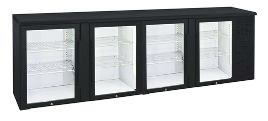 Arrière-bar réfrigéré 4 portes vitrées