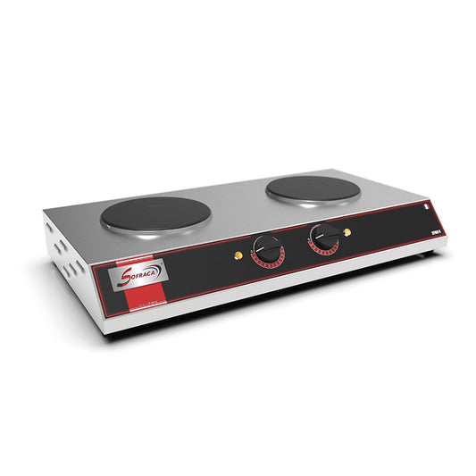 Réchaud électrique - 2 plaques rondes - Diam. 230 mm - 230 V - 27152-2