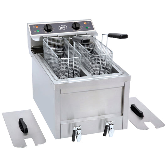 FRITEUSE ÉLECTRIQUE DOUBLE CUVE 2 X 8 L - TRI