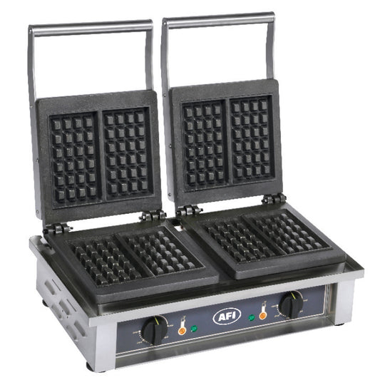 GAUFRIER ÉLECTRIQUE - 2 FERS - MOULES LIÈGE 4X6 CARRÉS