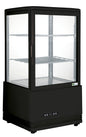 Vitrine à poser 4 faces double vitrées 58 L - Noir