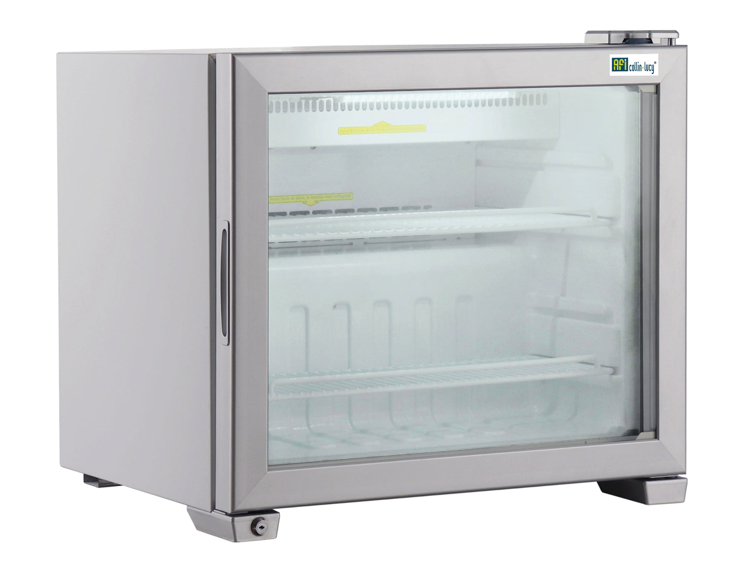 Vitrine à poser négative à portes vitrées 49 L - Hauteur 552 mm