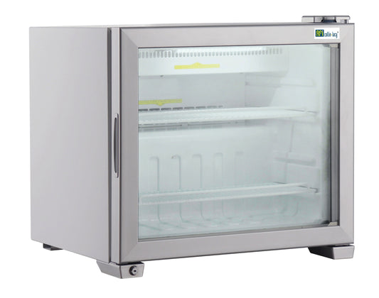 Vitrine à poser négative à portes vitrées 49 L - Hauteur 552 mm