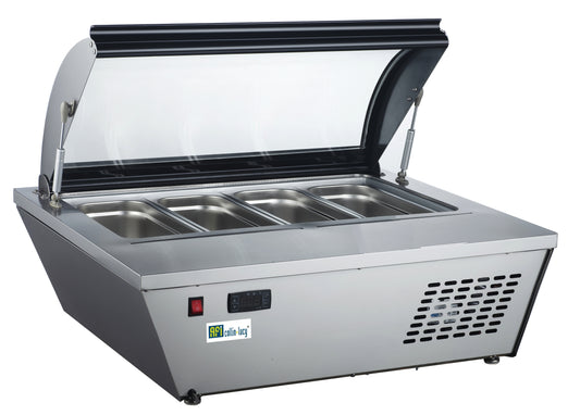 Présentoir à poser négatif 67 L pour crèmes glacées hauteur 356 mm