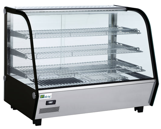 Vitrine chaude à poser service arrière vitre bombée 160 L