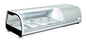 Vitrine à poser portes coulissantes Hauteur 225 mm pour 5 bacs GN 1/2