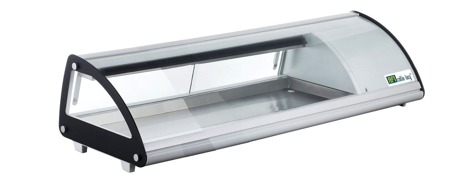 Vitrine à poser portes coulissantes Hauteur 330 mm pour 4 bacs GN 1/3