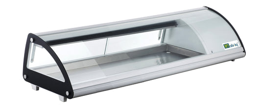 Vitrine à poser portes coulissantes Hauteur 330 mm pour 5 bacs GN 1/3