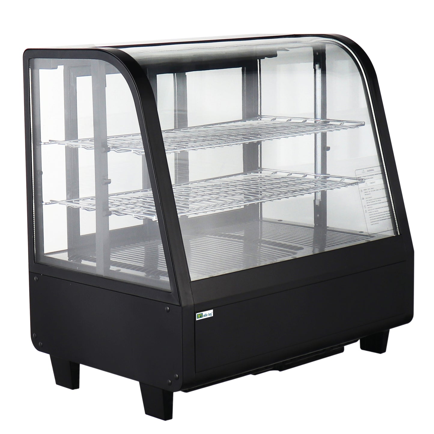 Vitrine réfrigérée à poser service arrière avec double vitrage 4 portes coulissantes bombées 100 L